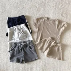 ZARA/H&M/breeze ハーフパンツ セットアップ 90