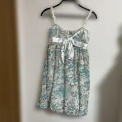 花柄ノースリーブミニワンピース 夏