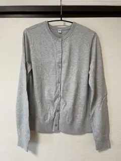 UNIQLO UVカットクルーネックカーディガン　gray L