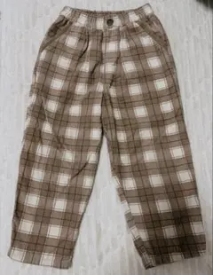 バースデイ teteatete テータテート ベージュチェックパンツ 120