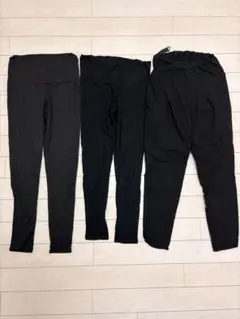 【マタニティ】ウエスト調整パンツとレギンス2枚セット