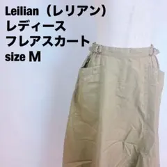 Leilian（レリアン）ひざ丈　フレアスカート　サイズＭ　ベージュ　168のサムネイル