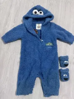 値下げ　ジェラートピケ　クッキーモンスター ロンパース 70-80cm