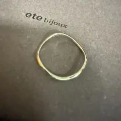 ete K10 YGレイヤード ウェーブ リング 13号