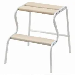 【廃盤】IKEA ステップスツール ホワイト/ナチュラル