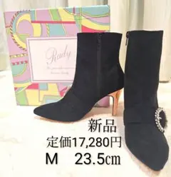 処分価格rady　スエードブーツ　M　新品未使用　箱つき　レディー　ブラック