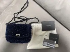 ANTEPRIMA ネイビー ビーズショルダーバッグ