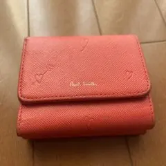 新品 ポールスミス デイジー 花柄エンボスレザー 二つ折りがま口財布