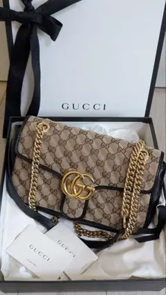 GUCCI GGマーモント ショルダーバッグ