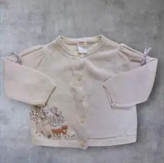 ジンボリー カーディガン キツネ刺繍　アイボリー　18-24mos