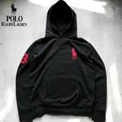 PolobyRalphLaurenビッグポニー パーカー スウェットブラック黒L