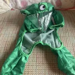 犬用Lサイズレインコートカエルのかっぱ反射テープ付のサムネイル
