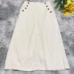 Lee×アーバンリサーチドアーズ 別注 コットンリネン ロングスカート 白系 Sのサムネイル