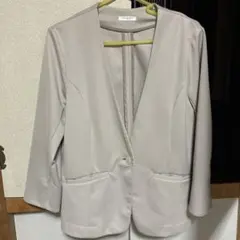 GLACIER ノーカラージャケット M ベージュ