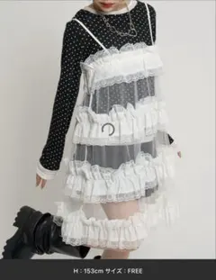 レースティアードミニキャミワンピ