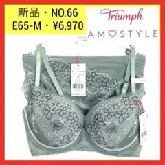 66トリンプ アモスタイル チャーミングラマー ブラ＆ショーツ フラワーE65のサムネイル