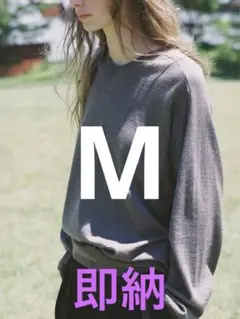 lidnm W/Si/Ca 18G V Neck Knit Mサイズ