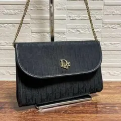 ディオール トロッター キャンバス レザー チェーン ショルダー バッグ ロゴのサムネイル