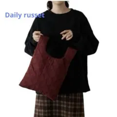 デイリーラシット キルティングショルダーバッグ ボルドー