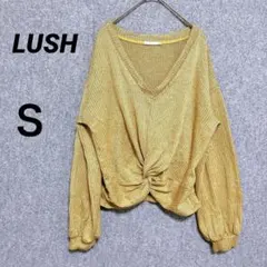 古着✨【LUSH 】からし色　Vネック 長袖セーター　Ｓsize