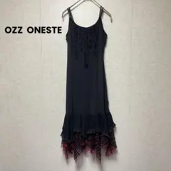 OZZ ONESTE ゴスロリ キャミワンピ 黒 フリル チュール ワンピのサムネイル