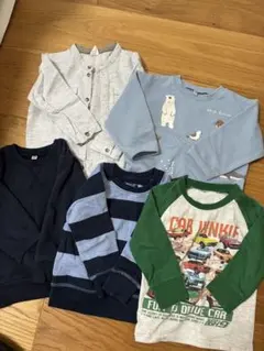 男の子　長袖トップス5枚セット　95 92