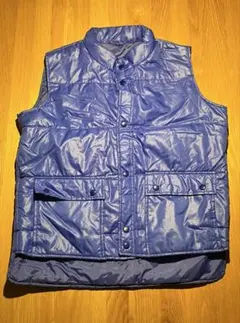 ダウンベスト ブルー ナイロン