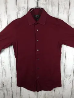 APT.9　 長袖シャツ USA古着　ワインレッド　Mサイズ　 A-4-17