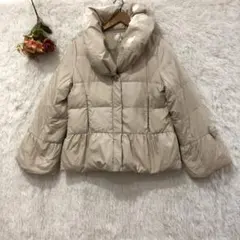 ★リセンチュアコアーズ★ダウンジャンパー【L】羽 袖リボン ボリュームネック