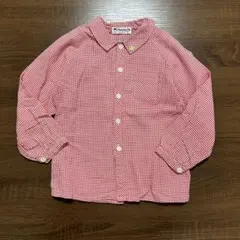  familiar ファミリア　110cm チェック柄　長袖シャツ　ブラウス