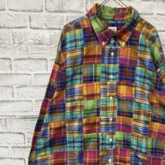 ブルックスブラザーズ長袖シャツ！レッドブルーチェックXL 0422