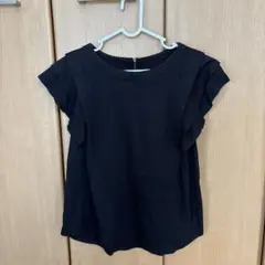 PAGEBOY ブラック ノースリーブ フリル袖