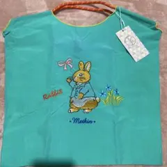 D.KELLY 刺繍トートバッグ(M) ラビット グリーン