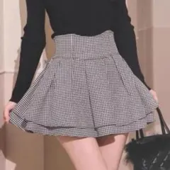 ♥ミシェルマカロン美脚スカート千鳥柄♥