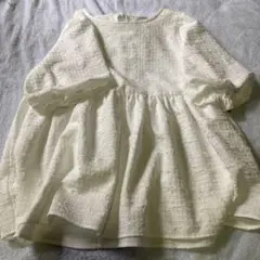 COLZA ホワイト フレアシャツ S