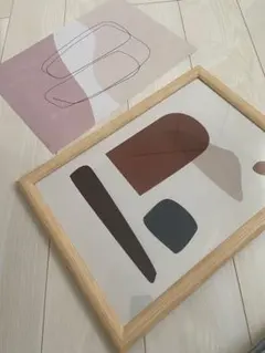 抽象アート　ポスター 北欧 ２枚セット