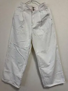 GU ホワイト ワイドパンツ