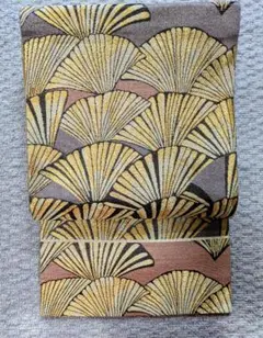 扇模様 リバーシブル 袋帯