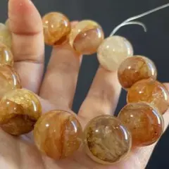 超美品　イエローリモナイトインクォーツブレスレット