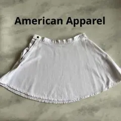 American Apparel デニム フレアスカート ホワイト　白のサムネイル