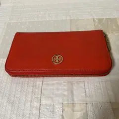 Tory Burch ⭐️ファスナー付ポケット 二つ折り財布 オレンジ