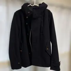 RAGEBLUE フード付きネイビー系ウールコート レイジブルー