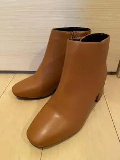welleg ウェレッグ　ショートブーツ　ブラウン スムース　M