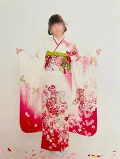 きものやまと 振袖のみ 白地 御所車 桜 藤 - メルカリ