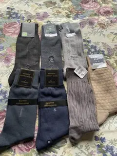 ビジネス用ダークグレーソックス 7足セット24-26cm