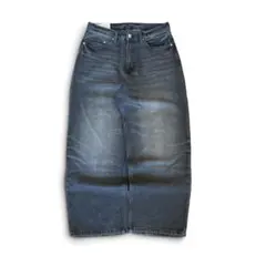 H&M Baggy Black Denim Pants 極太のサムネイル