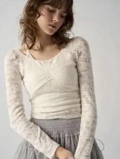 【SNIDEL × Chacott】レース柄編みプルオーバー 希少