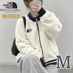 ノースフェイス ホワイトレーベル ファーマフラー 白 韓国限定 防寒