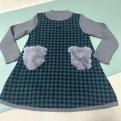 【美品】ファミリア　familiar ニットワンピース　100cm