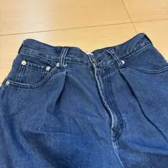 coen インディゴブルー デニムパンツ ワイド Mサイズのサムネイル